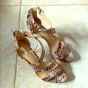 BCBG snakeskin heels